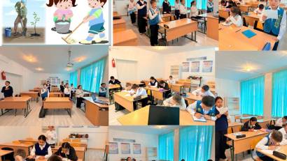  1-5 “ Еңбекқорлық табыс кілті” және 6-11 сыныптарда “Болашақ маман иесі бүгінгі оқушы “ тақырыптарында сынып сағаттар өткізілді